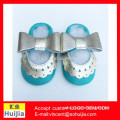 New lace designs girls Mary Jane summer sandals gold bow Leather baby shoes boutique turquoise Toddler baby moccasins